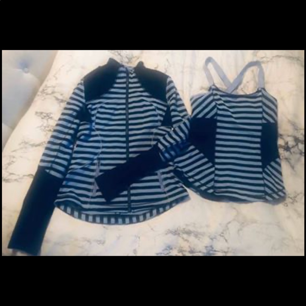 Lululemon size 8 stripey set